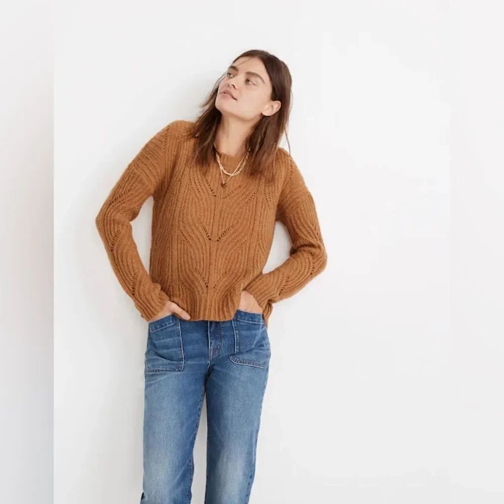 Madewell Charley Pullover Sweater Size Small Heather Honeysuckle Alpaca Blend
